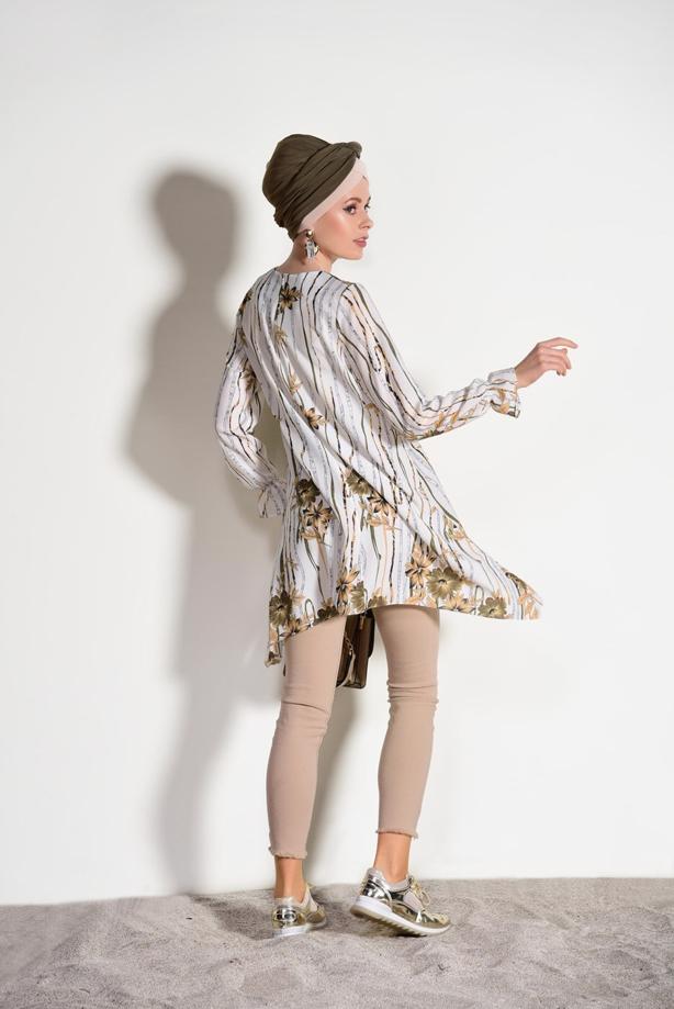 Hijab clothing  FLORAL TUNIC T 3035-1  - TRENDTESETTÜR