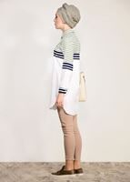 Vêtements hijab VERT TUNIQUE À RAYURES T 3809