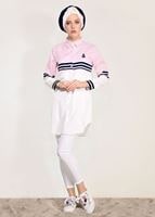 Hijab clothing PINK STRIPE DETAIL TUNIC T 3809 