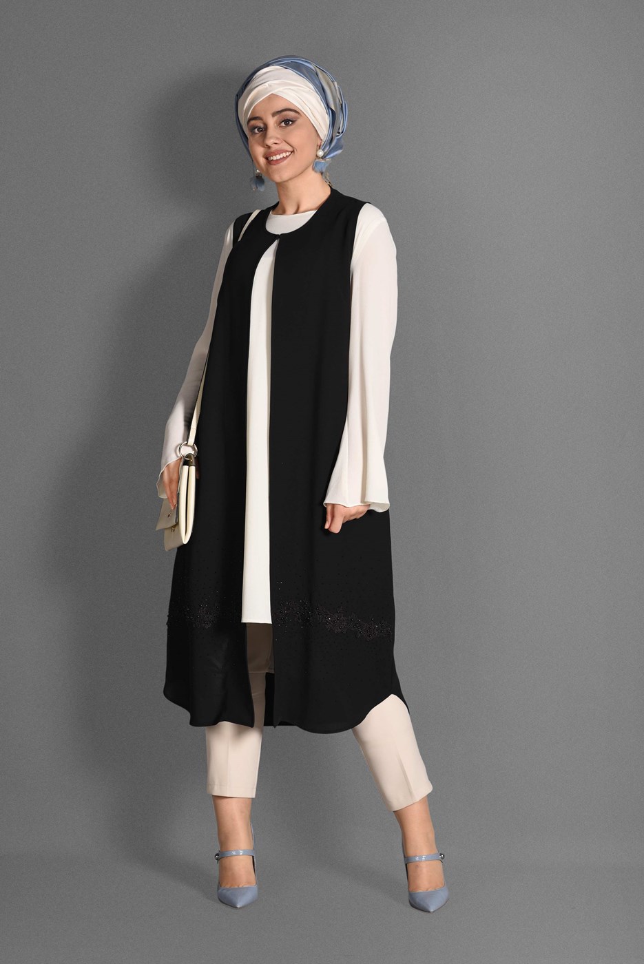 Vêtements hijab NOIR TUNIQUE HIJAB 2 PIÈCES T 4537