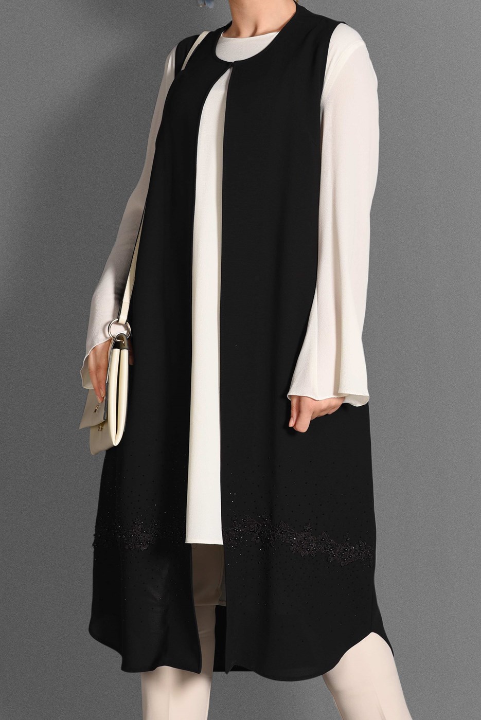 Vêtements hijab NOIR TUNIQUE HIJAB 2 PIÈCES T 4537