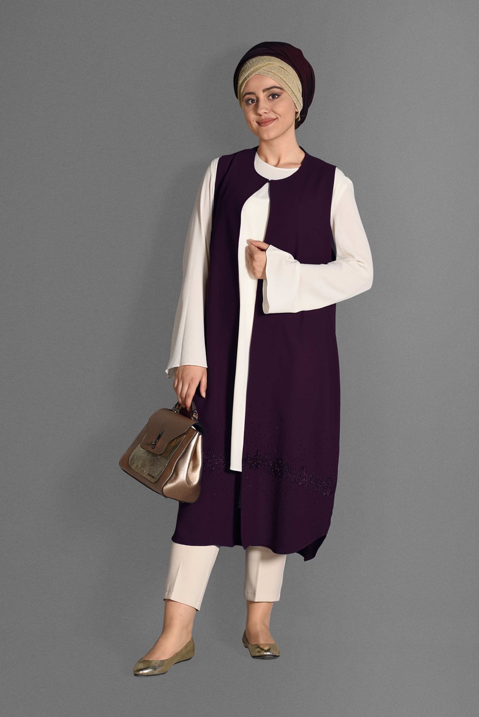 Tesettür giyim MÜRDÜM T 4537 Milas 2&prime;Lİ Tesettür Tunik-Alv Fashion