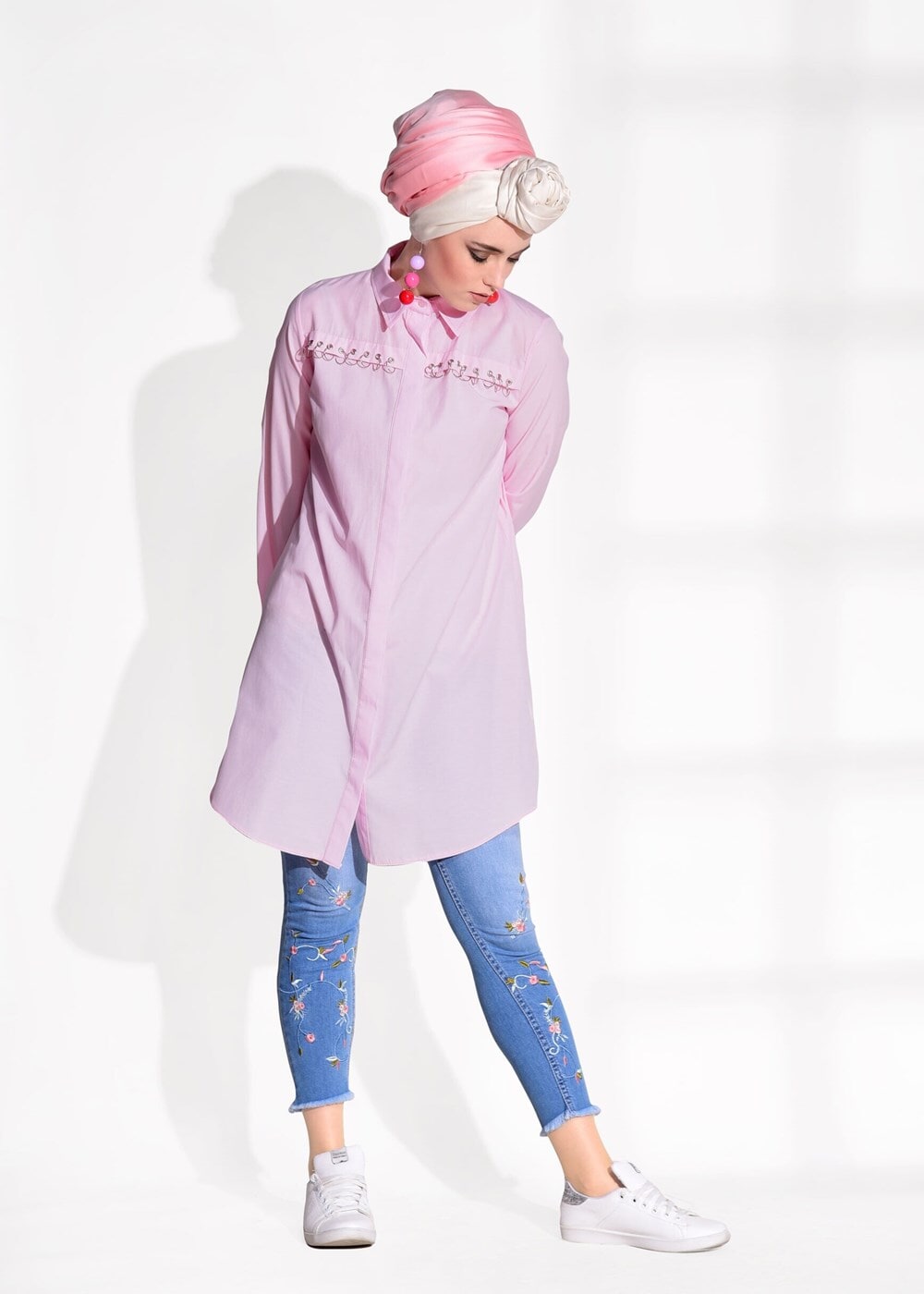 Vêtements hijab POUDRE TUNIQUE 8878-1