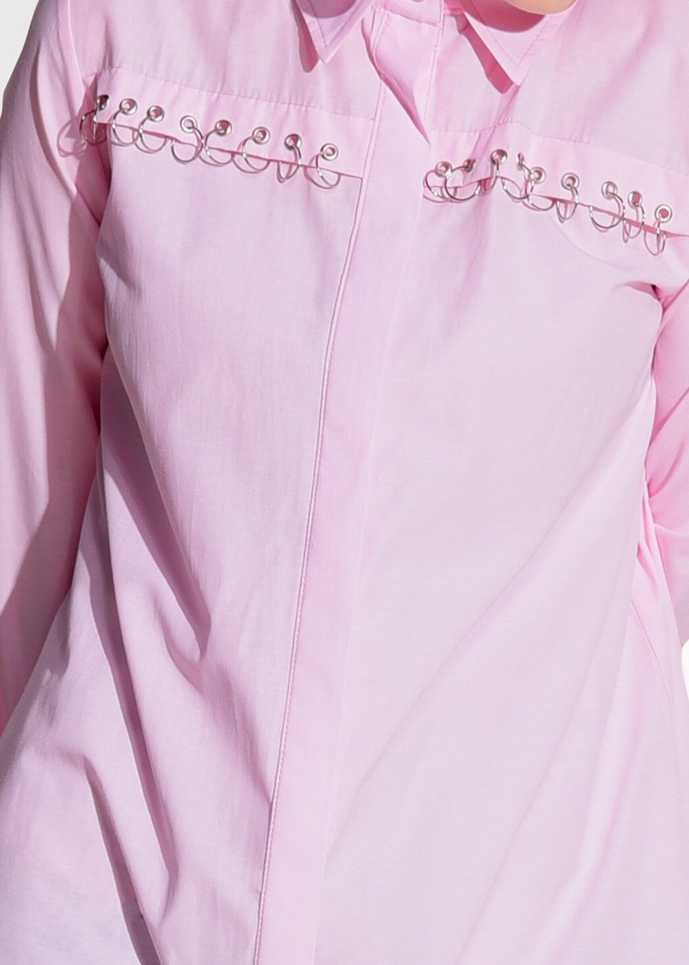 Tesettür giyim PUDRA KUŞGÖZÜ DETAYLI TUNİK 8878-1 