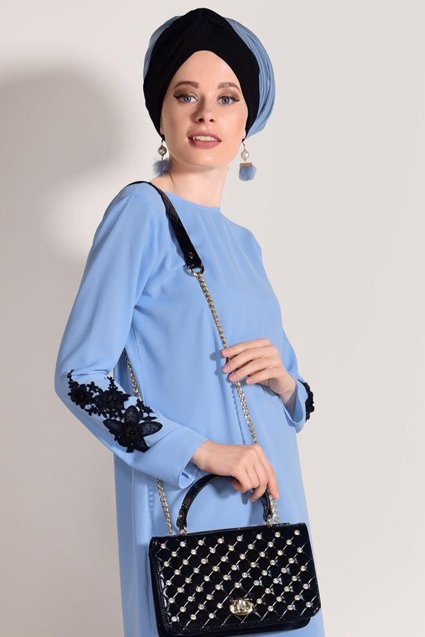 Vêtements hijab  FLOWER PRINTED TUNIC 891310  - TRENDTESETTÜR
