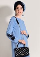 Vêtements hijab BLEU TUNIQUE IMPRIMÉ FLEURS 891310