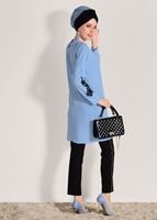 Vêtements hijab BLEU TUNIQUE IMPRIMÉ FLEURS 891310