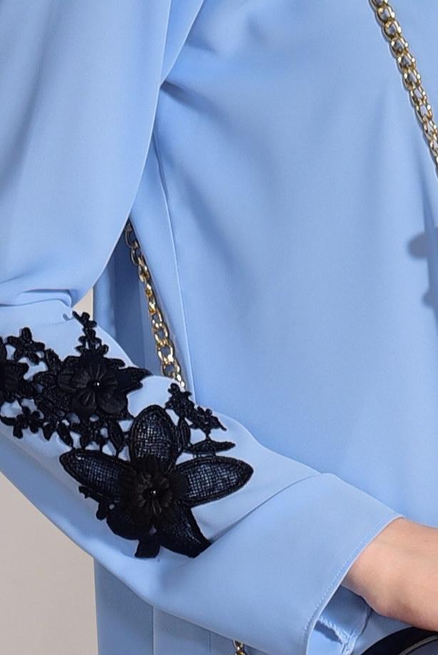 Vêtements hijab  FLOWER PRINTED TUNIC 891310  - TRENDTESETTÜR