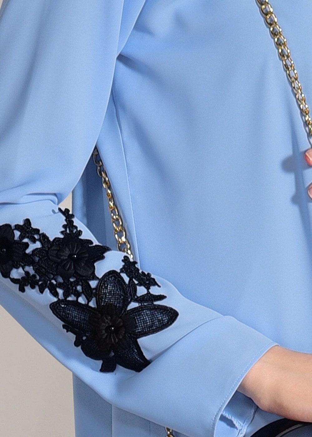 Vêtements hijab BLEU TUNIQUE IMPRIMÉ FLEURS 891310