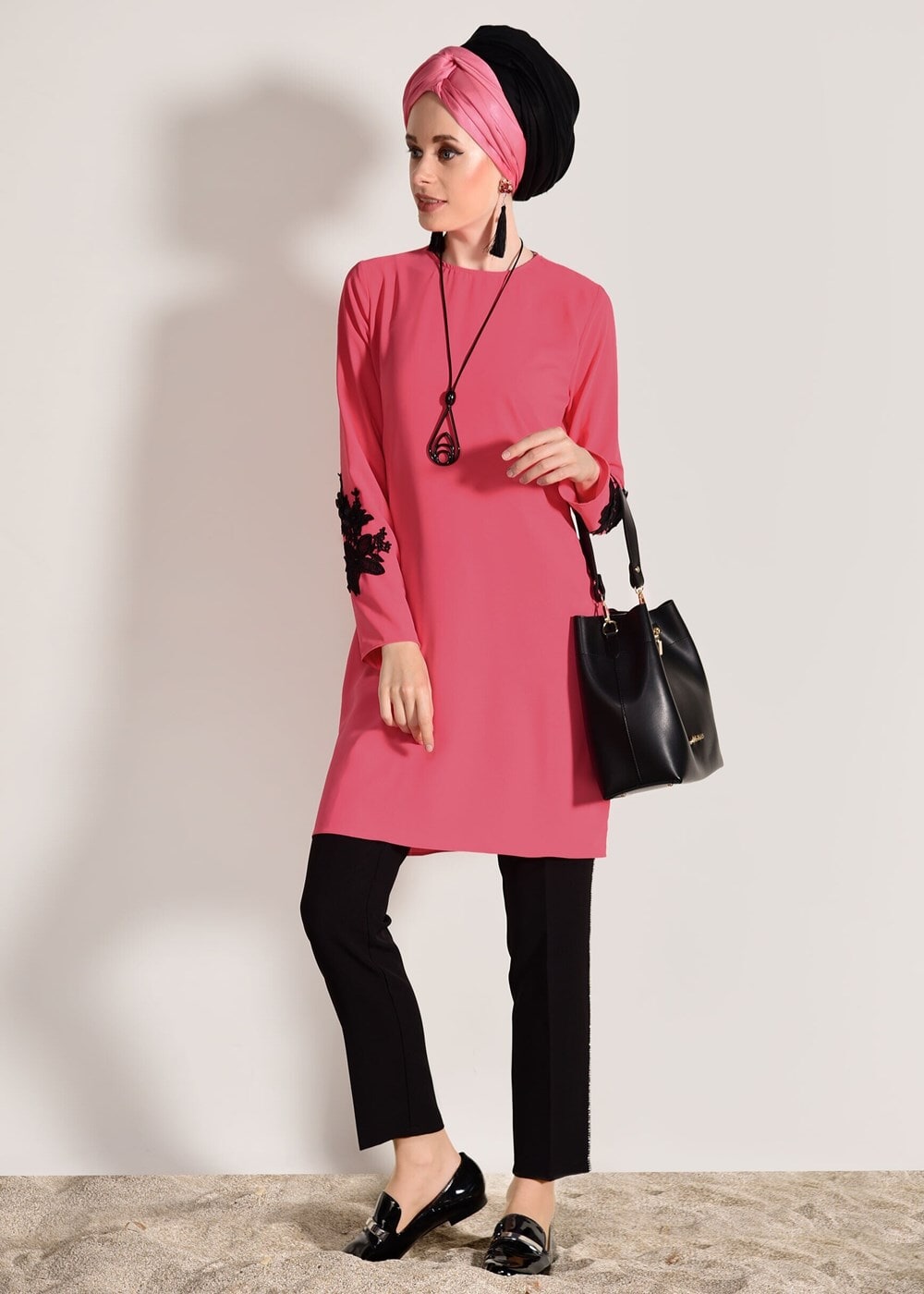 Vêtements hijab CORAIL TUNIQUE IMPRIMÉ FLEURS 891310