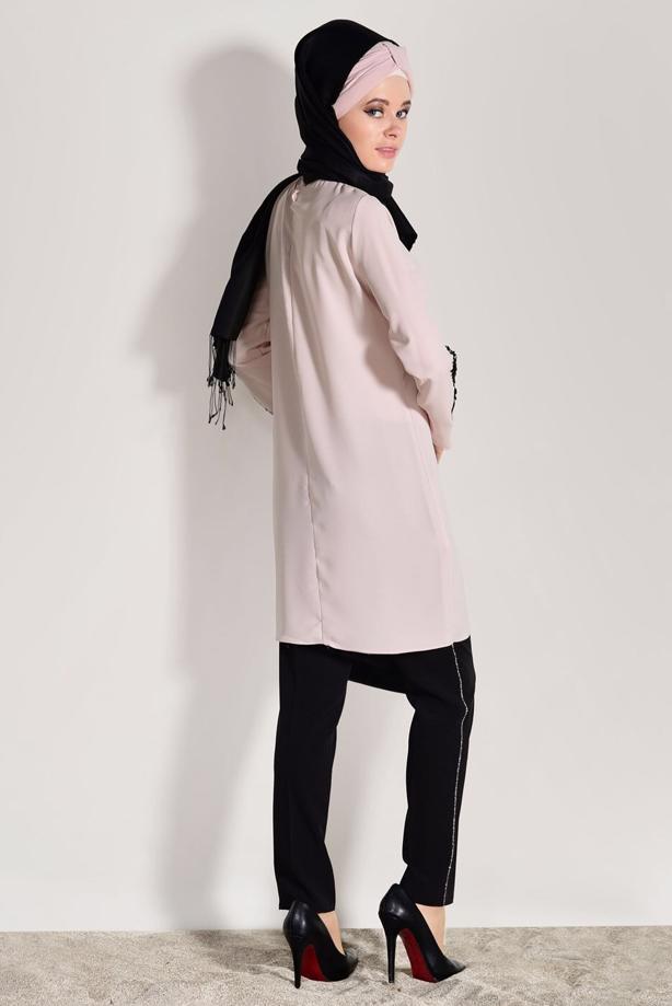 Vêtements hijab  FLOWER PRINTED TUNIC 891310  - TRENDTESETTÜR