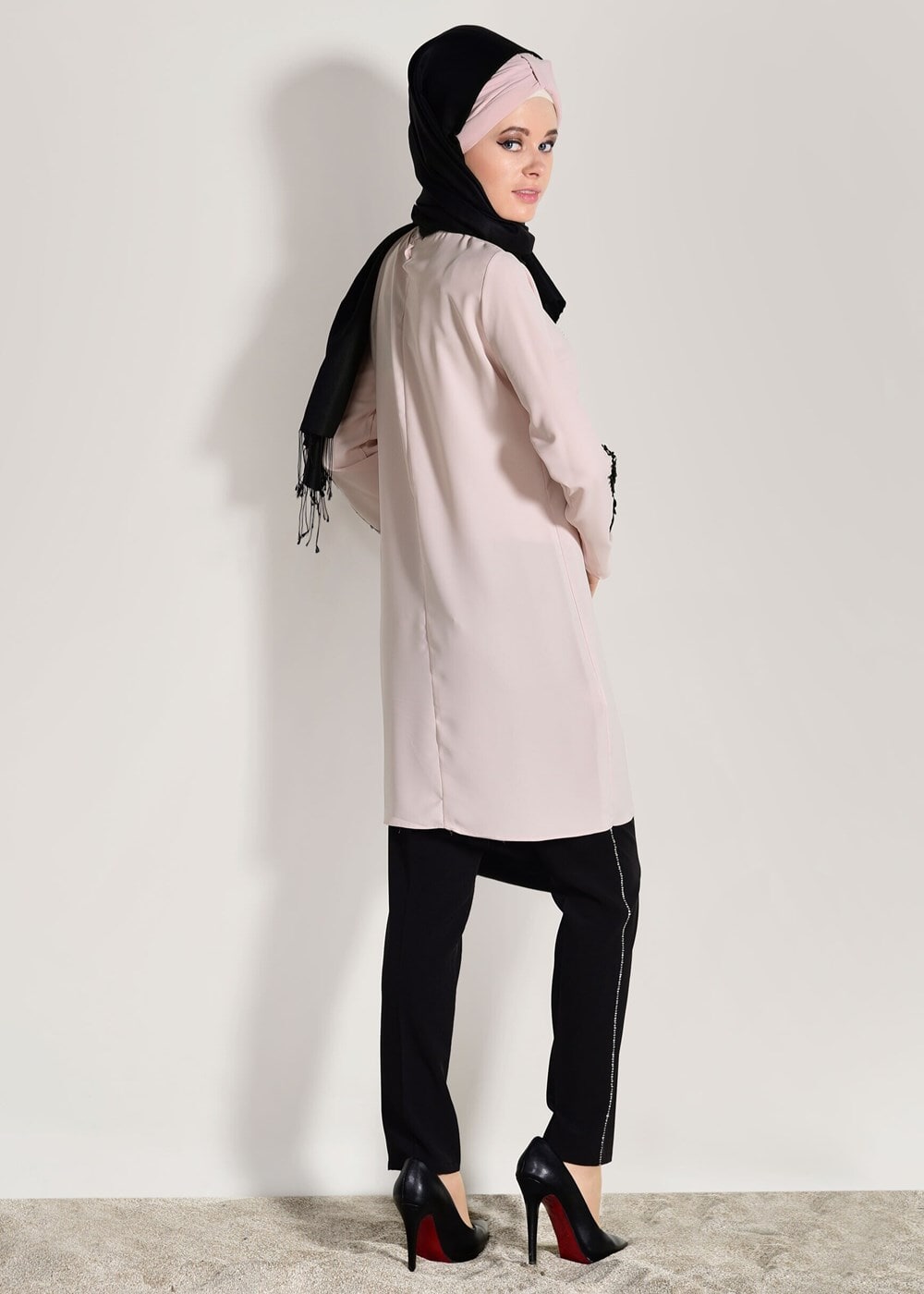 Vêtements hijab POUDRE TUNIQUE IMPRIMÉ FLEURS 891310