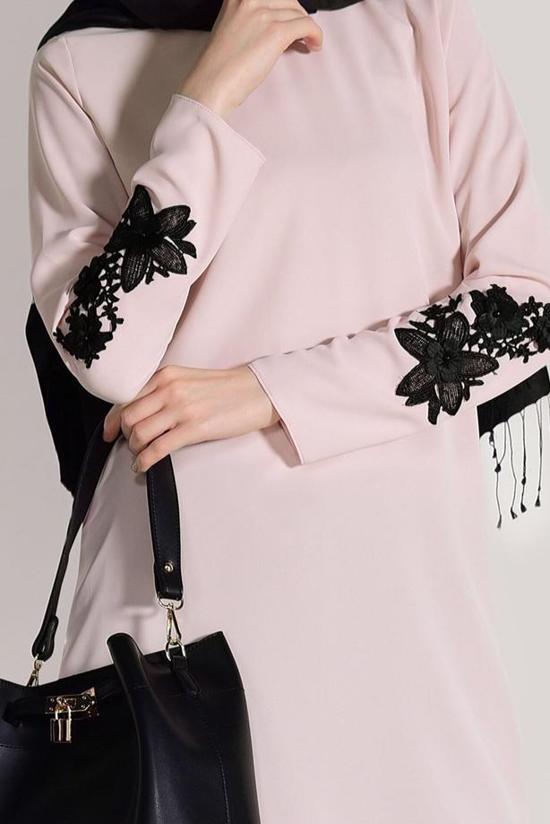 Vêtements hijab  FLOWER PRINTED TUNIC 891310  - TRENDTESETTÜR