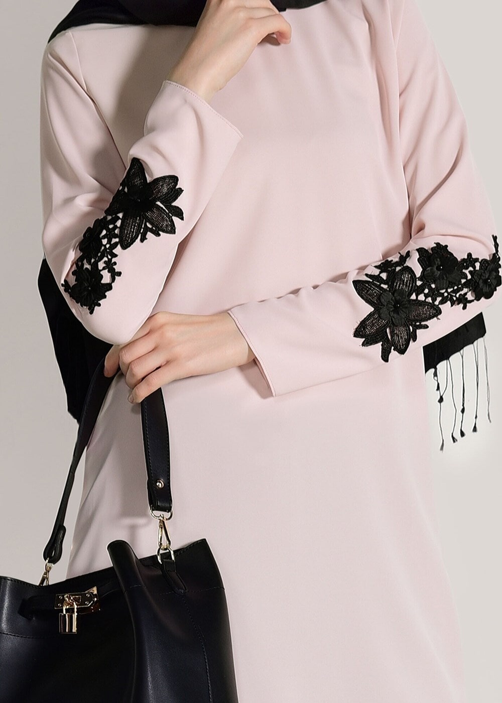 Vêtements hijab POUDRE TUNIQUE IMPRIMÉ FLEURS 891310