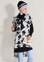 Tesettür giyim SİYAH T 9785-1 Asmiray- 2&prime;li Desenli Tunik