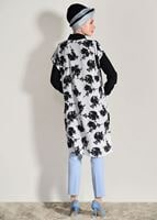 Tesettür giyim SİYAH T 9785-1 Asmiray- 2&prime;li Desenli Tunik