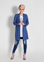 Tesettür giyim LACİVERT BASKILI CEKETİ İŞLEME DETAYLI 2′Lİ TUNİK 01951