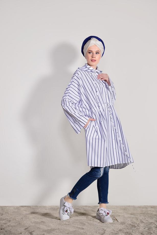 Hijab clothing  ELASTIC AT THE WAIST TUNIC 11034  - TRENDTESETTÜR