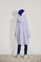 Tesettür giyim BEYAZ T 11034  H Fashion-Bel Kısmı Lastik Detaylı Tunik