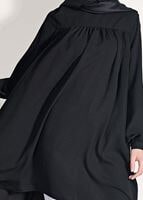 Tesettür giyim SİYAH ÖNÜ BÜZGÜLÜ TUNİK 11461