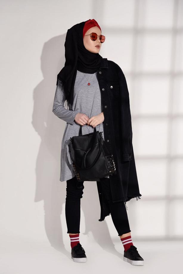 Vêtements hijab  T 17315 Allday-Spor Tunik - TRENDTESETTÜR