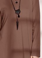 Tesettür giyim KAHVE BASİC SPOR TUNİK 17315 