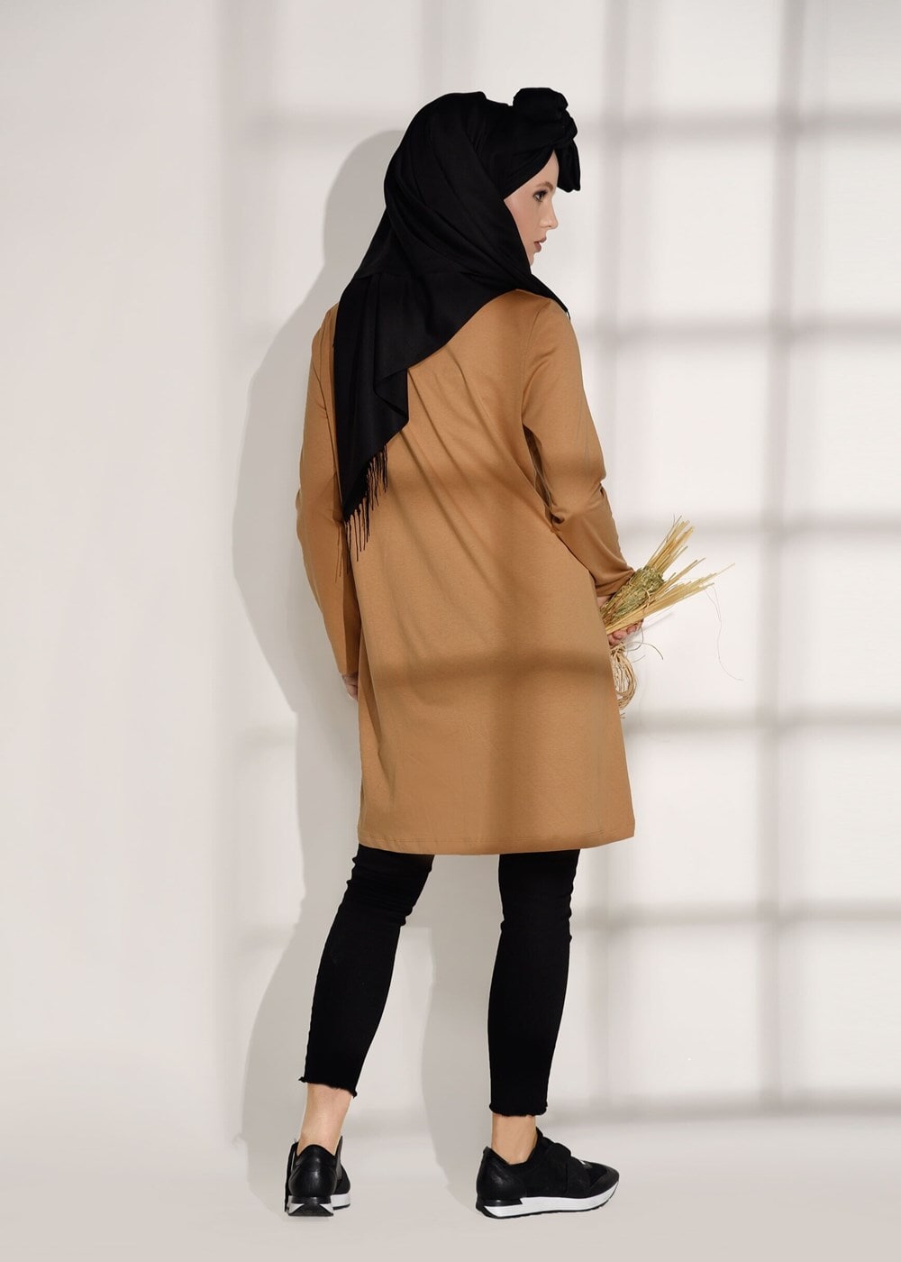 Vêtements hijab JAUNE T 17315 Allday-Spor Tunik