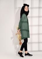 Tesettür giyim YEŞİL BASİC SPOR TUNİK 17315 