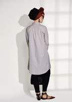 Tesettür giyim TURUNCU ERKEK YAKA GİZLİ DÜĞMELİ TUNİK 26615