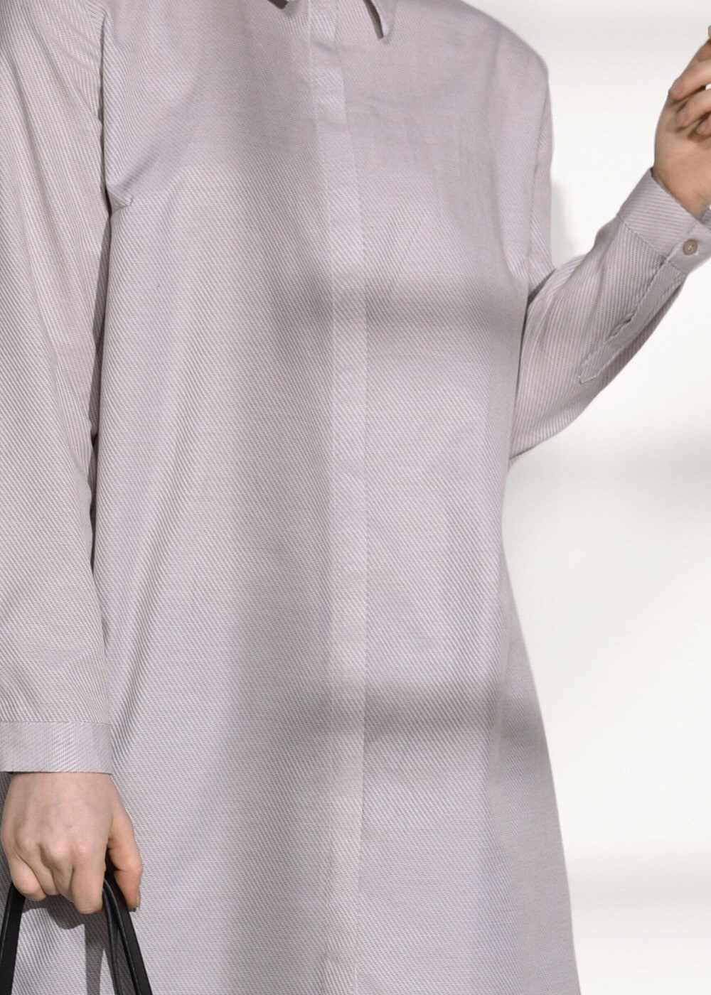 Tesettür giyim TURUNCU ERKEK YAKA GİZLİ DÜĞMELİ TUNİK 26615