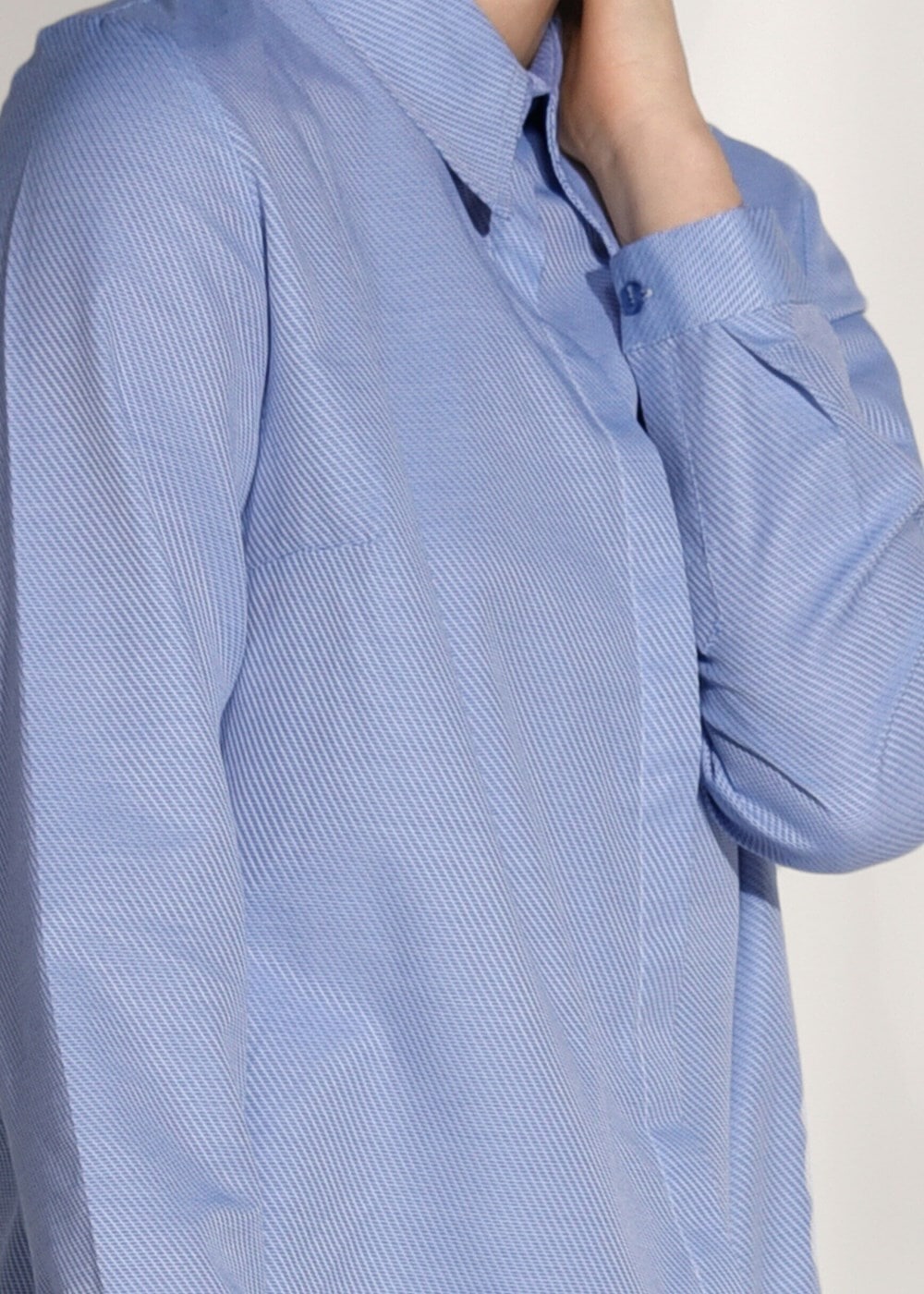 Tesettür giyim LACİVERT ERKEK YAKA GİZLİ DÜĞMELİ TUNİK 26615