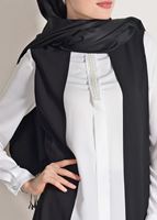 Tesettür giyim SİYAH T 26781 Elegance- Boncuk İşlemeli 2&prime;li Tunik