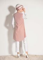 Tesettür giyim PUDRA T 26781 Elegance- Boncuk İşlemeli 2&prime;li Tunik