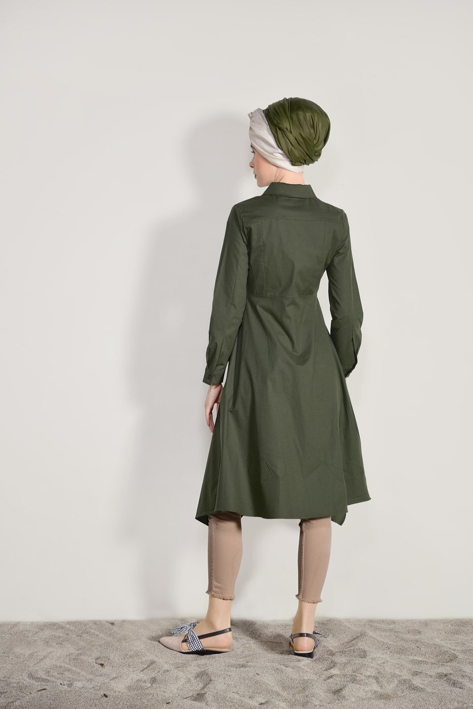 Hijab clothing KHAKI TUNIC 39012 