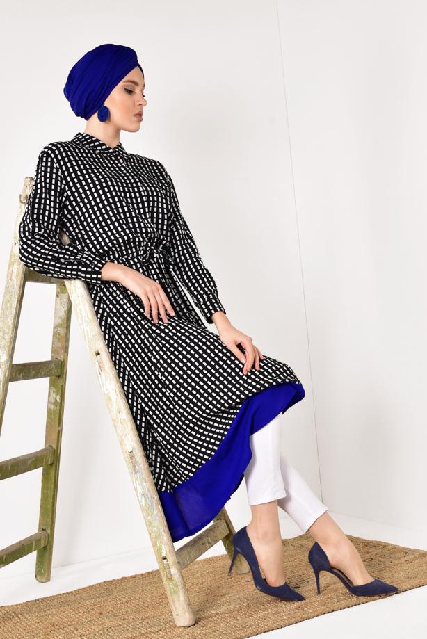 Hijab clothing  PATTERNED TUNIC T 42032 - TRENDTESETTÜR