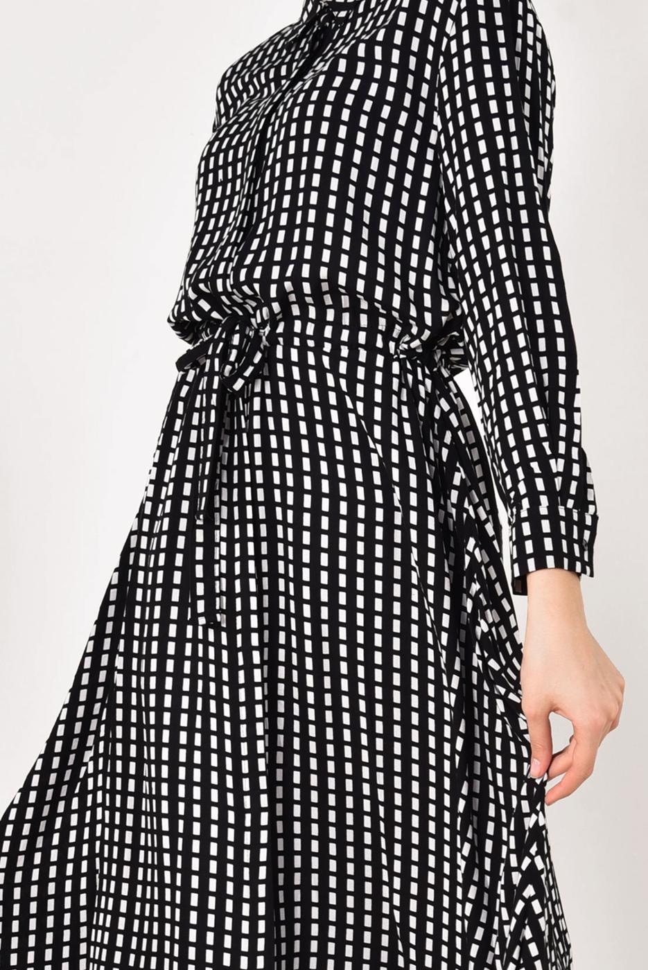 Hijab clothing BLACK PATTERNED TUNIC T 42032