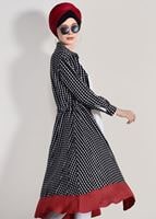 Vêtements hijab NOIR TUNIQUE À MOTIFS T 42032 