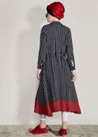 Vêtements hijab NOIR TUNIQUE À MOTIFS T 42032 