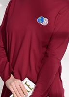 Tesettür giyim KIRMIZI BASKI DETAYLI PENYE TUNİK 43515 