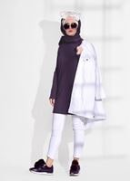 Tesettür giyim MOR BASKI DETAYLI PENYE TUNİK 43515 