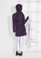 Tesettür giyim MOR BASKI DETAYLI PENYE TUNİK 43515 