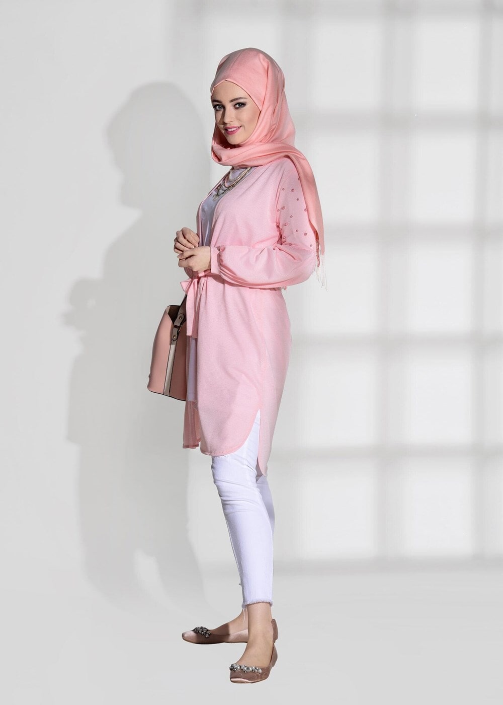 Vêtements hijab POUDRE CARDIGAN À PERLES 52081