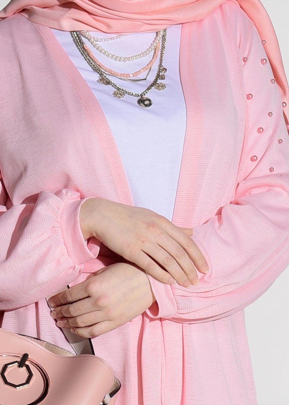 Vêtements hijab POUDRE CARDIGAN À PERLES 52081