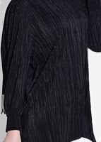 Tesettür giyim SİYAH T 52961 İkoll- Piliseli Tunik