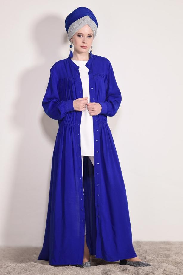Hijab clothing  BUTTON DETAILED LONG TUNIC 54032 - TRENDTESETTÜR