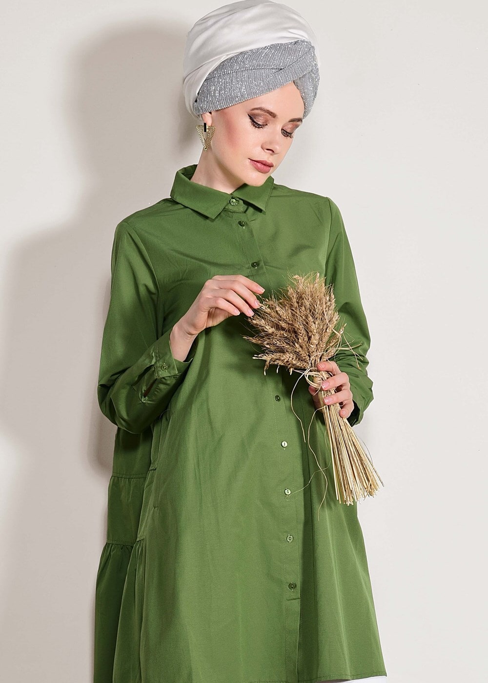 Vêtements hijab VERT Tunique T 61016 