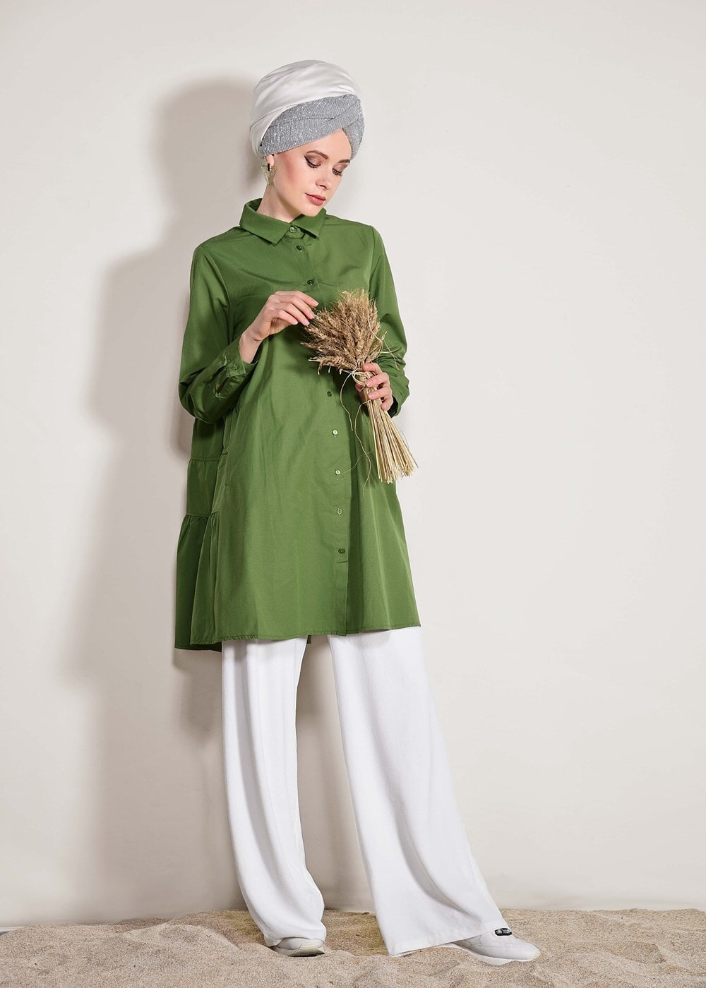 Vêtements hijab VERT Tunique T 61016 