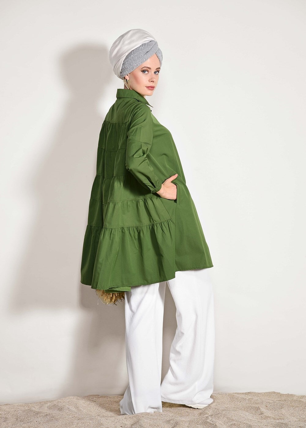 Vêtements hijab VERT Tunique T 61016 