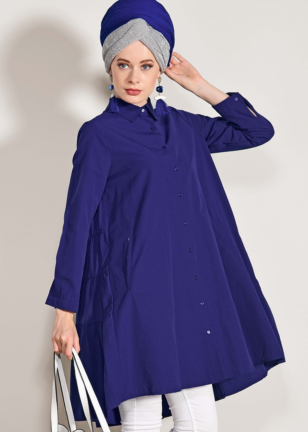 Vêtements hijab BLEU MARINE Tunique T 61016 