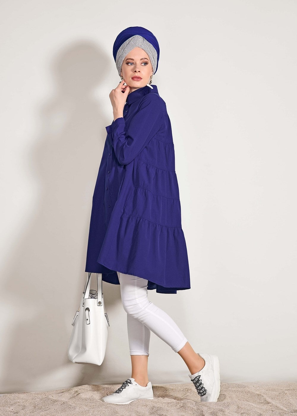 Vêtements hijab BLEU MARINE Tunique T 61016 
